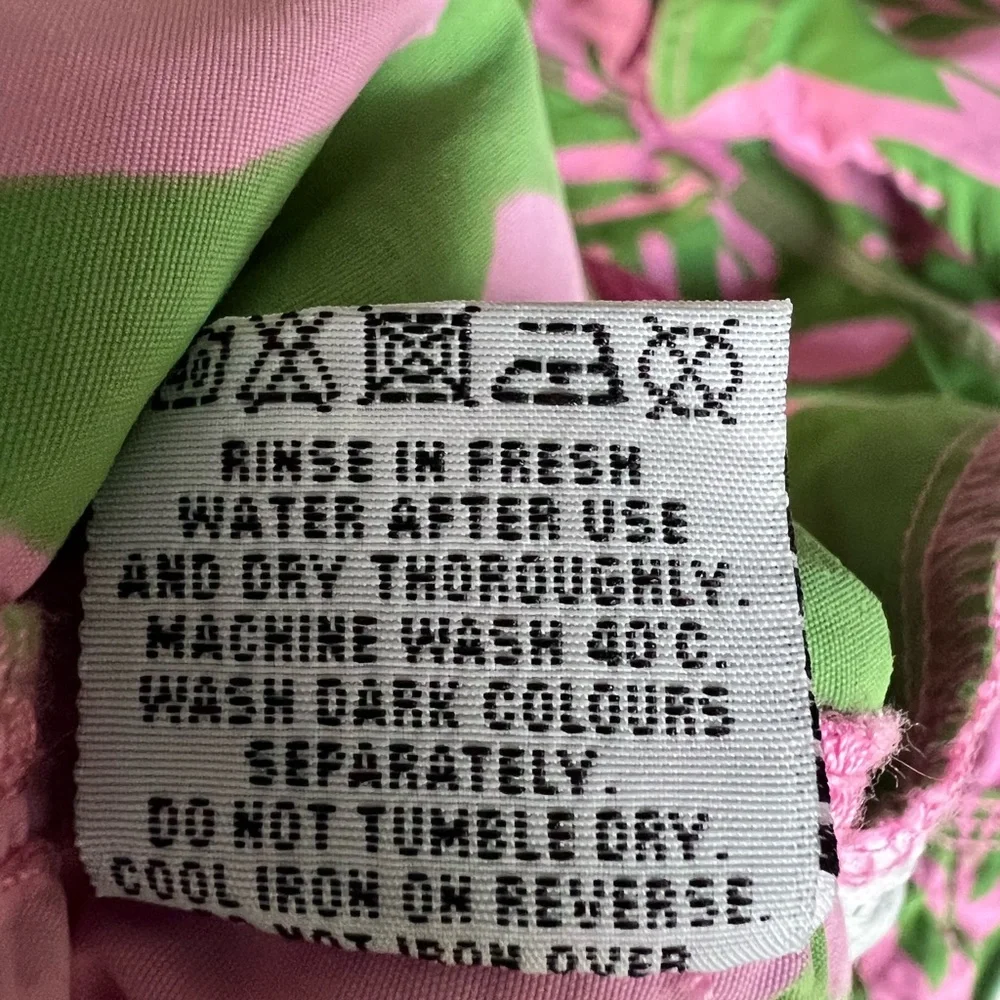 Boden Men’s Pink Green Floral Swim Board Shorts
